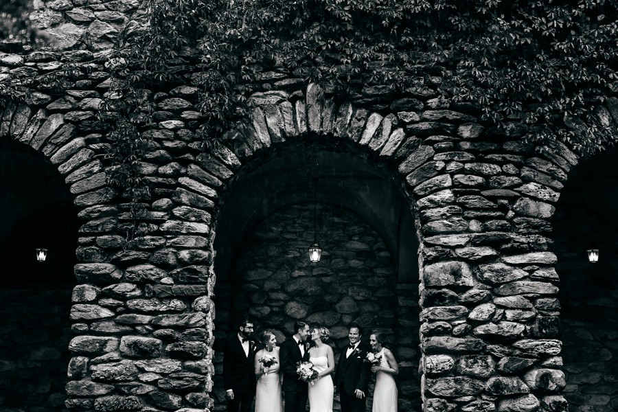 Connors center wedding dover Massachusetts stone archways.