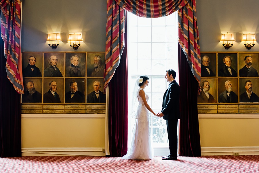Downtown Boston harvard faculty club wedding.